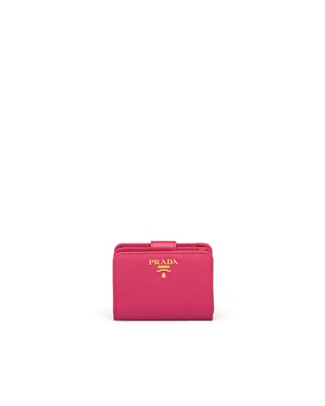 prada wallet on chain peony pink|Peony Pink/begonia Pink Small Saffiano Leather Wallet .